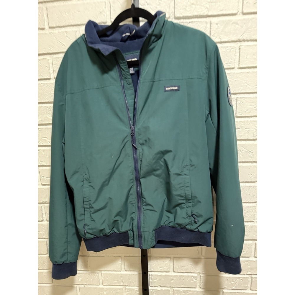 Lands' End Men's Classic Squall Waterproof Insulated Jacket Green M/T 38-40